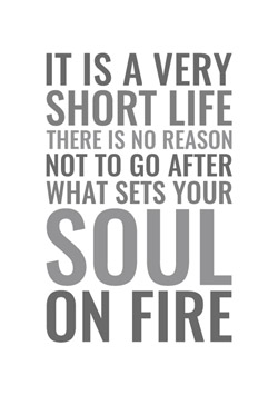 Typografisk plakat - Set your soul on fire