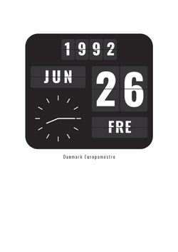 Flipclock dato plakat - en plakat til minde om en bestemt dag