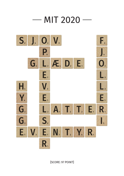 Scrabbleplakat med egne ord Plakat til den moderne indretning